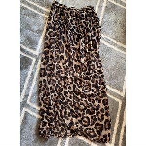 Sheer Leopard Maxi Skirt